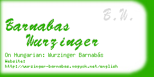 barnabas wurzinger business card